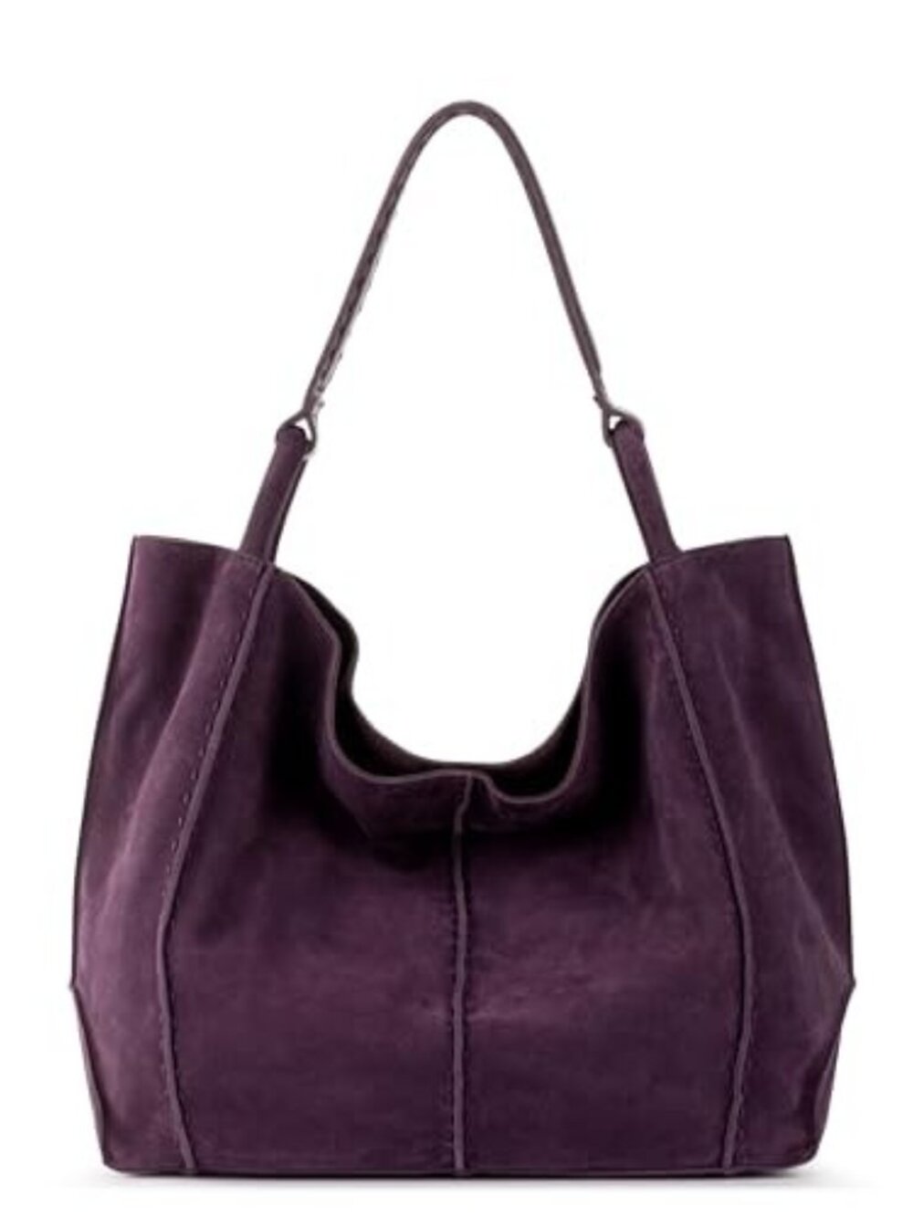 The Sak Los Feliz Large Suede Tote Bag - Aubergine - Picture 6 of 7